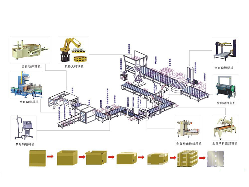 后道全自動(dòng)包裝流水線